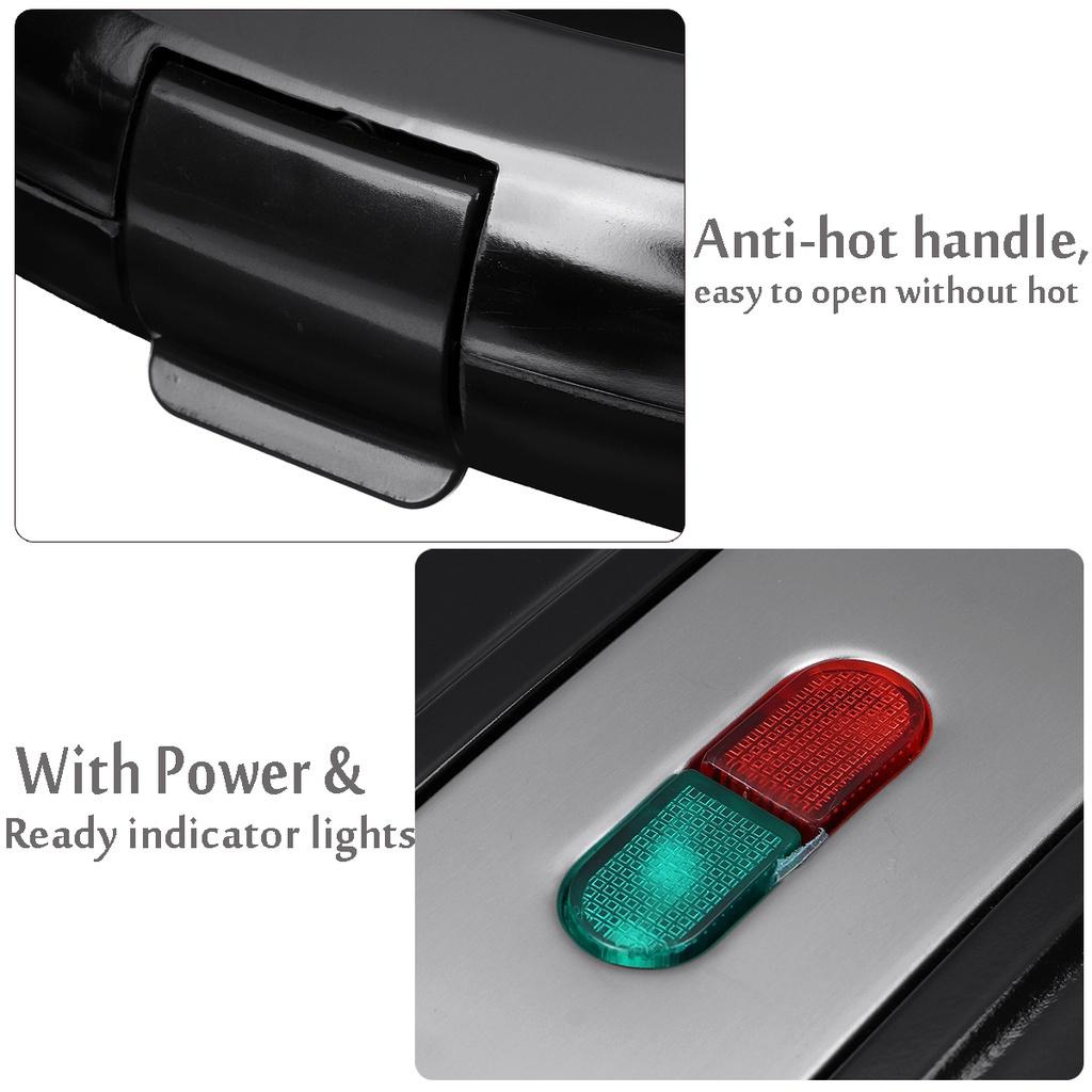 750W 6-in-1 Electric Waffle Machine Maker Multifunctional Sandwich Maker Home Muffin Cake Donut Bubble Waffle Maker Breakfast