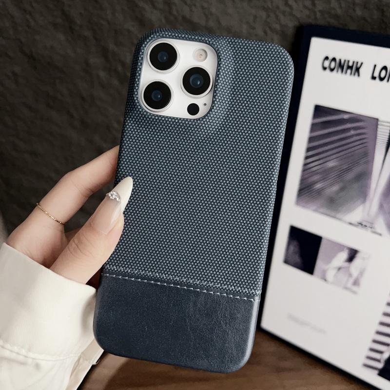 Для iPhone 16 Pro Max 15 Pro 14 Plus 13 12 Чехол-накладка Роскошная кожаная вставка Жесткий ПК Ударопрочный Тонкий чехол для телефона