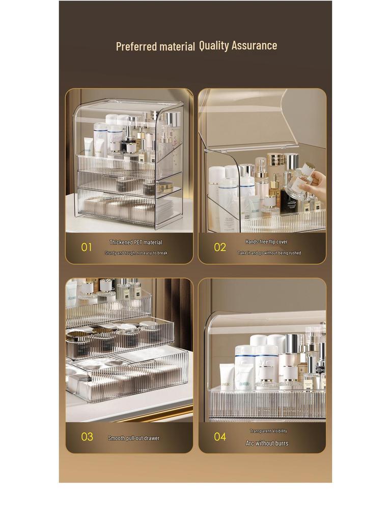 Dustproof Acrylic Makeup Organizer with Drawers