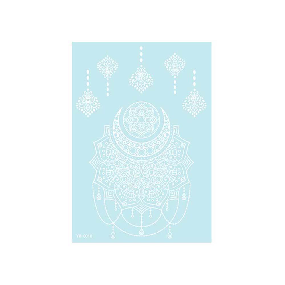 Wedding Tool Luminous Henna Tattoo Sticker Leg Arm Lace Temporary Tattoo  Women/Lady