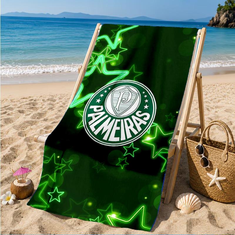 Fc Crest Design Printed Microfiber Beach Towel, Soft And Absorbent, Quick-Dry, Ideal for Summer Travel, Beach Essential, Swimming Pool