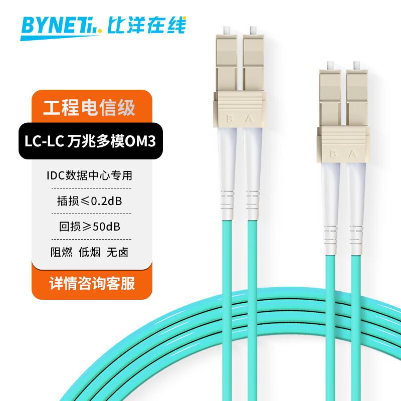 BYNET LC-LC OM3 Multimode Duplex Fiber Optic Patch Cable