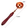 Retro Seal Wax Furnace Stove Pot Anti-Hot Wood Handle Sealings Wax Spoon For Wax Sealing Decorative Wax Stamp Stick Craft Gift