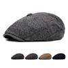Берет мужской осенне-зимний бархатный теплый кепка-форвард кепка восьмиугольная кепка газетчик