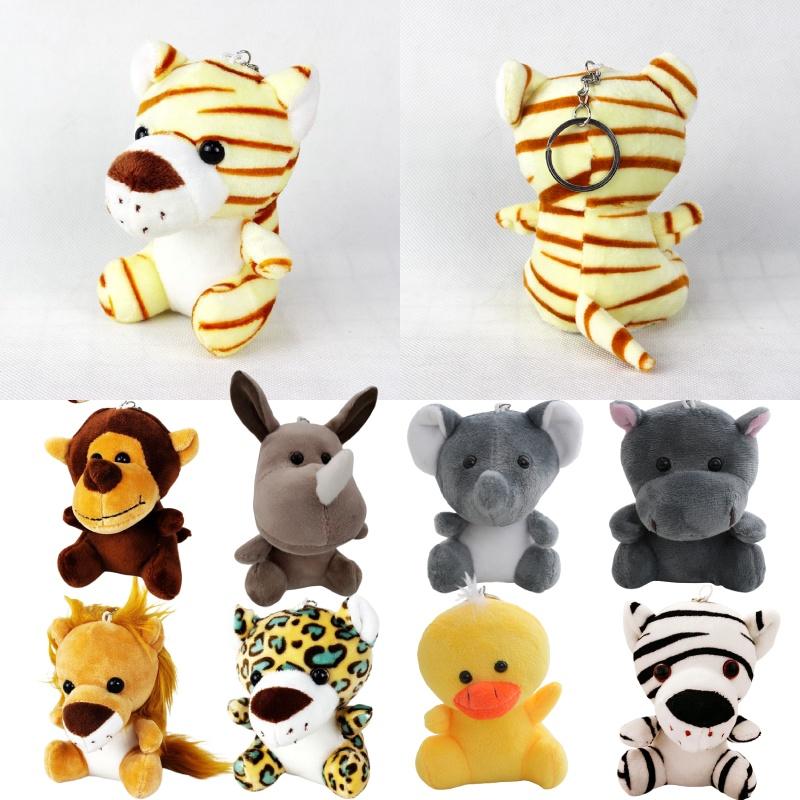 Оптовые куклы-игровые автоматы с лесными животными, плюшевые игрушки «Тигр и лев» четыре дюйма, брелоки, украшения и аксессуары, плюш, ПП хлопок, настраиваемые)