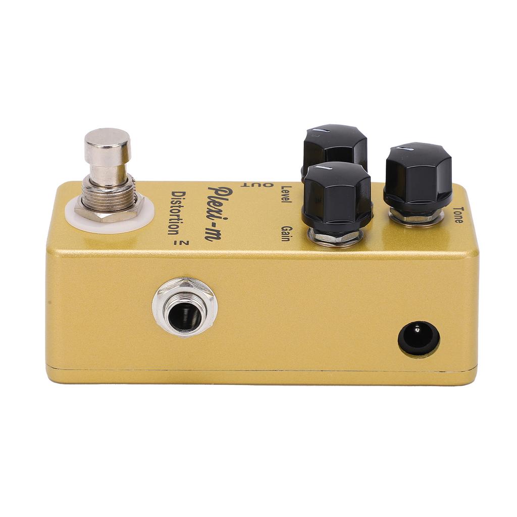 Гитарный эффект Fuzz Overload Distortion Pedal Metal Golden True Bypass Switch для электрической бас-гитары