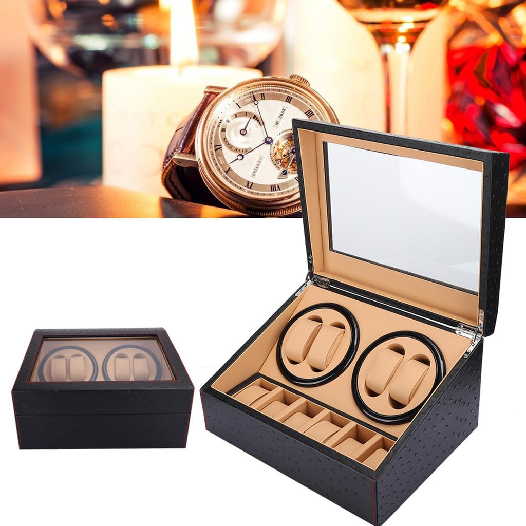4+6 Автоматический заводной ящик для часов Дисплей Ящик для хранения наручных часов Механические часы