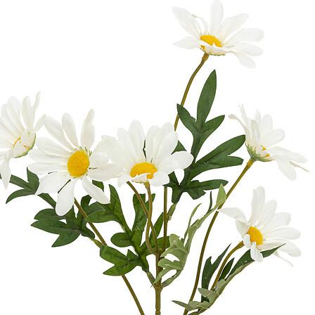 Artificial Plant Daisy, 60 Cm High, Made Of White Plastic