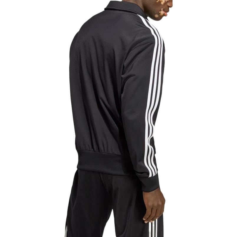 adidas Originals Trefoil Logo Вышитый полосатый воротник-стойка Куртка Мужские куртки Черные IA6340