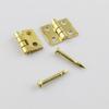 20Pcs Mini Metal Hinges with Nails DIY Miniature Furniture Dollhouse Accessory