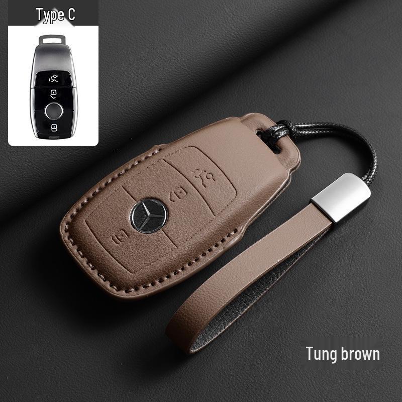 Mercedes-Benz Key Case - Genuine Leather for GLC, GLE, C-Class, E-Class