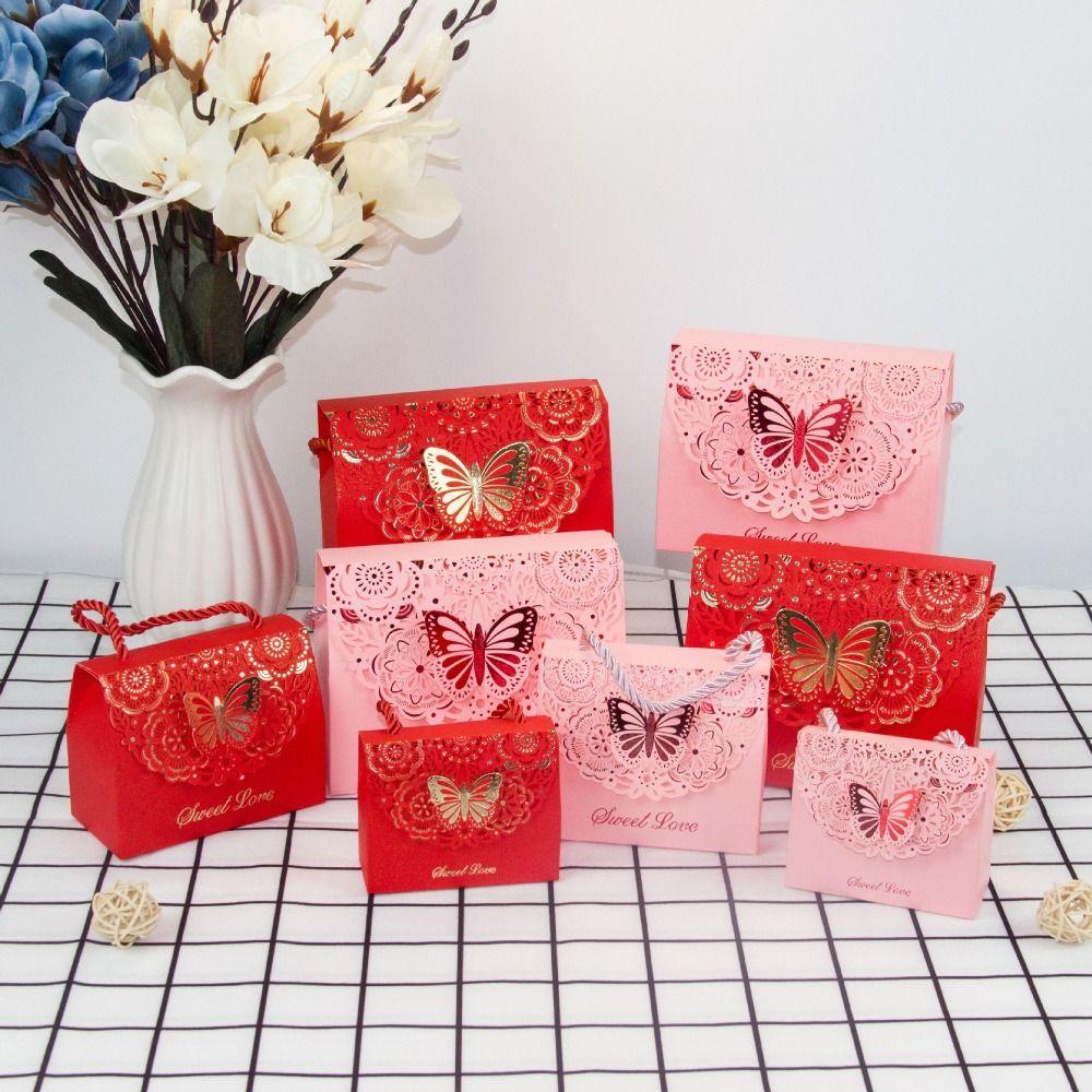 Многоцветная вырезанная бабочка коробка конфет бумажная коробка свадебный подарок упаковочная коробка подарок на день рождения