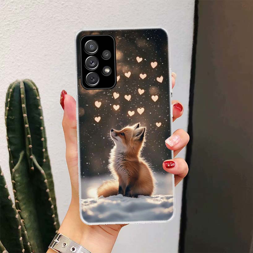 Животное Лиса Для Samsung Galaxy A16 A15 A14 A13 A56 A55 A54 A53 Чехол для телефона A36 A35 A34 A33 A26 A25 A24 A23 A05S A04S A03S A15 A14