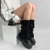 Pile Up Knitted Broken Hole Socks Ripped Foot Cover Y2K Fashion Leg Warmers Women  Streetwear