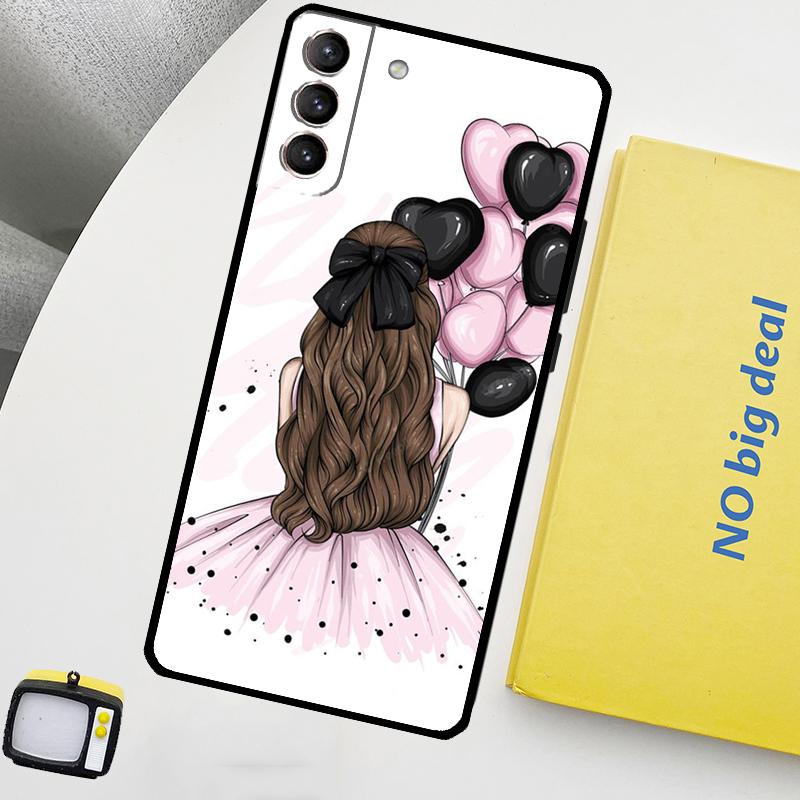 Familie Mom Girl Women Phone Case For Samsung Galaxy S25 S26 Ultra S20 S21 S22 S23 Plus S24 Ultra S10 S25 FE Cover