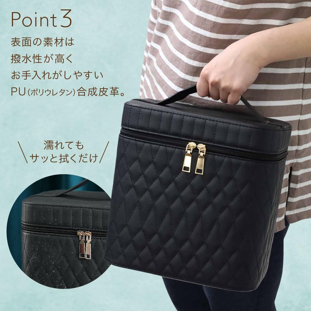 SUGGEST Makeup Box with Large Multiple Colors 24 x x Cosmetic Storage Makeup Small Items Mirror, Capacity, Available, 17.5 24.5 cm, Box, Storage,