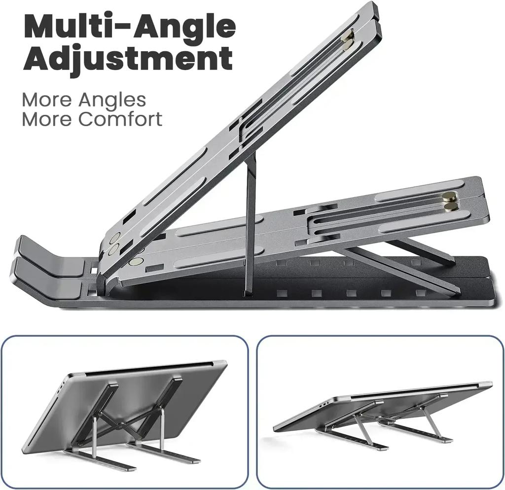 Portable Laptop Stand Aluminum Notebook Holder Foldable 10 To 15.6 Inches Laptop Bracket for Macbook Air Pro Xiaomi Accessories