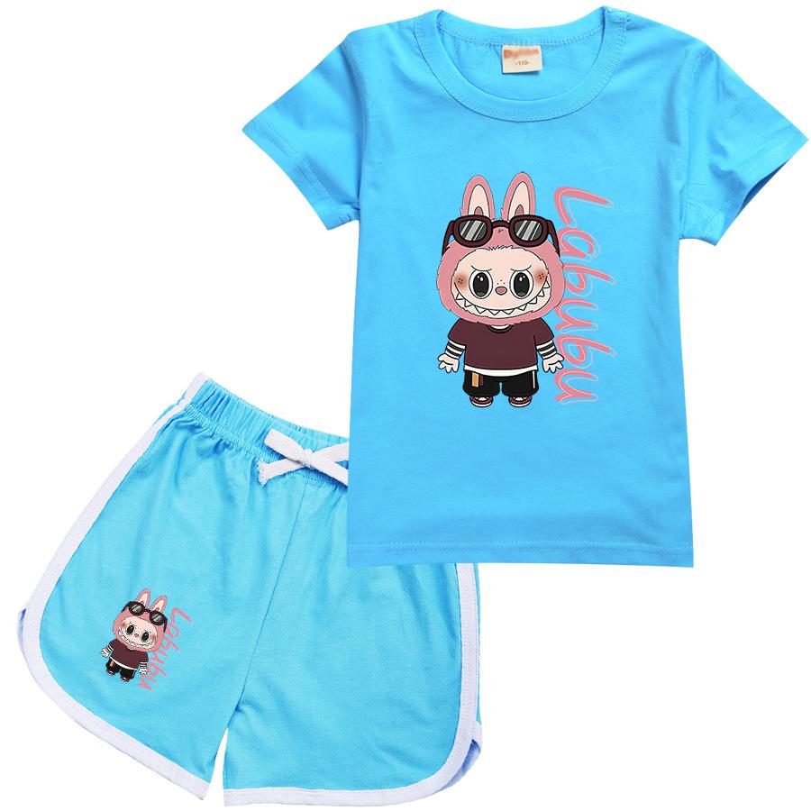 Labbrub Cartoon Printed Kids' Suit - Fashionable and Versatile Simple Cartoon Pattern Breathable Wearing Comfortable Prints