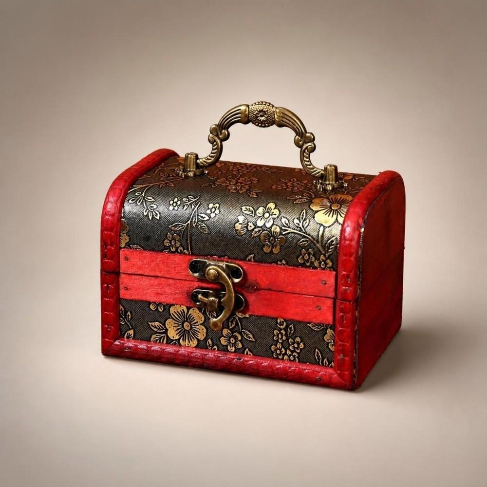 Small Size Wooden Jewelry Box Classical Keepsake Case Retro Trinket Chest  Cosmetics Sorting