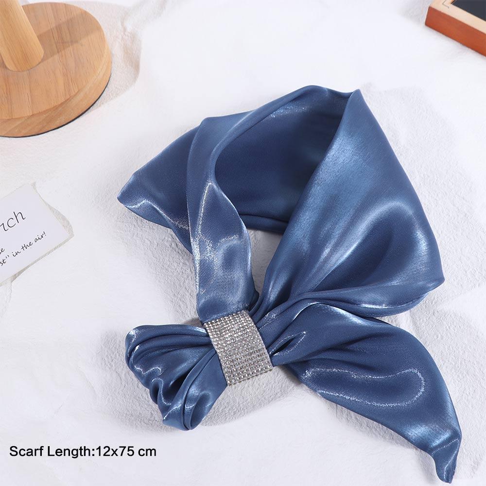 Shawl Imitation Silk Cross Neckerchief Satin False Collar Silk Scarf Cross Scarves