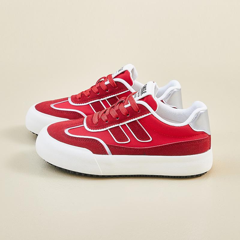 Fashion Women Shoes 2025 Spring Autumn New Breathable Non Slip Platform Sneakers Fashion Comfortable Height Increase Lace-up Casual Shoe