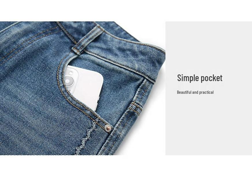 Женские ретро джинсы с высокой талией и широкими штанинами - Синие, стройнящие, больших размеров (Весна/Осень 2025)