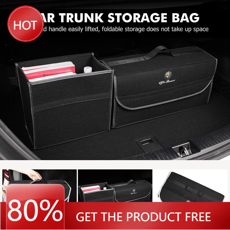 Hub Caps Car Trunk Storage Large Capacity Stowing Tidying Organizer Box For Alfa Romeo 159 Giulietta Giulia 147 Mito 156 159 166 CVP1