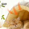 Cozy Sanctuary for Cats Cat Cave Bed, Warm Semi Enclosed Hideaway, Winter Sleeping Comfortable Pet Bed Bag with Snap Buttons, Calming Indoor Portable