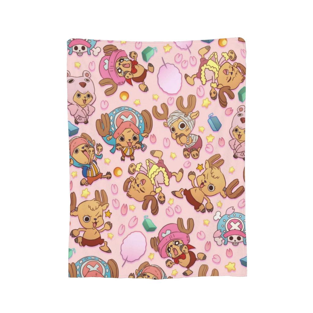 Japanese Anime Blanket Fleece Spring Autumn Luffy Anime Multifunction Lightweight Thin Throw Blanket for Bed Travel Bedspreads