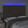 Vidaxl Zagłówek Do Łóżka Z Led, Taupe, 144X5X118/128 Cm, Tkanina