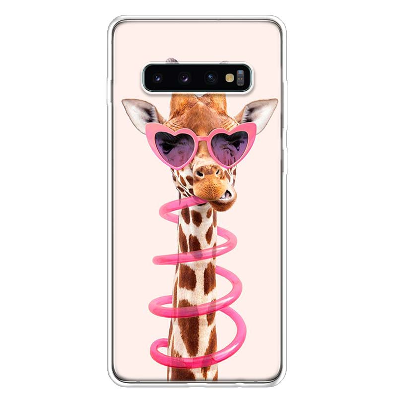 Чехол для телефона с милым мультяшным жирафом и животным для Samsung Galaxy A51 A71 A50 A70 A40 A30 A20E A10 A41 A31 A21S A11 A01 A6 A8 + A7