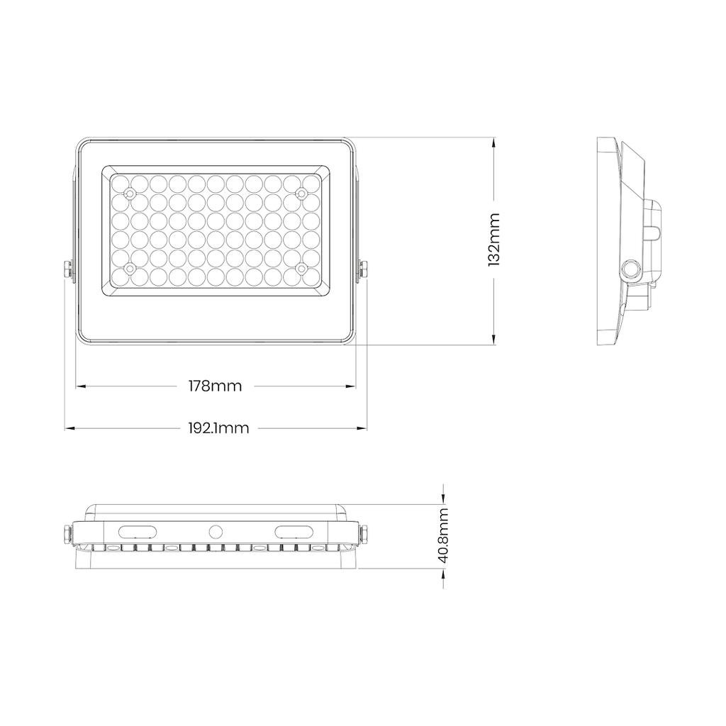 Fokus Solar Floodlight 60W 900Lm 6000K