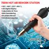 Brushless Hot Air Rework Station LED Digital 100℃-480℃ (212℉-896℉) Adjustable Air  700W Portable Electric Desoldering Gun