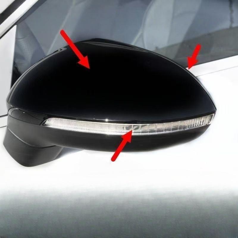 For VW Passat B8 2017 2018 - 2024 CC Arteon Rear Heated Mirror Glass Cover Frame Turn Signal Light Bottom