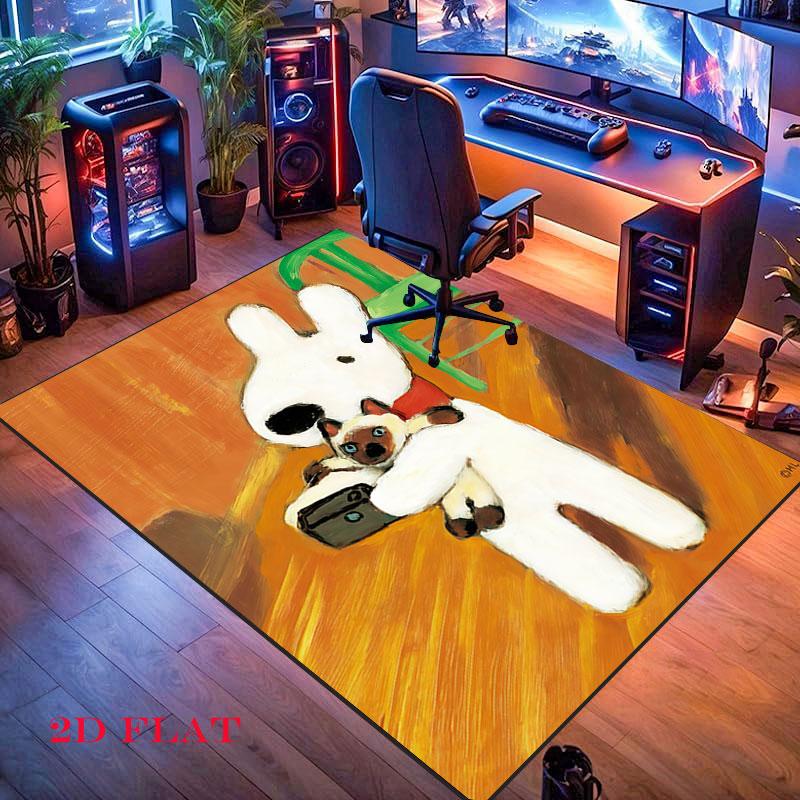 Gaspard Lisa Smile Carpet Rug for Living Room Bedroom Home Sofa Decoration,Kids play Nonslip Floor Mat
