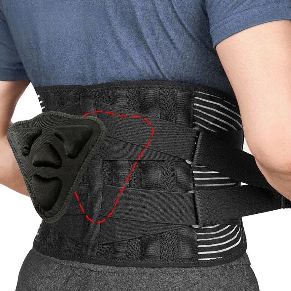 Waist Support Belt 6 Sections Anti-Slip Orthopedic Waist Support Breathable Waist Support Belt