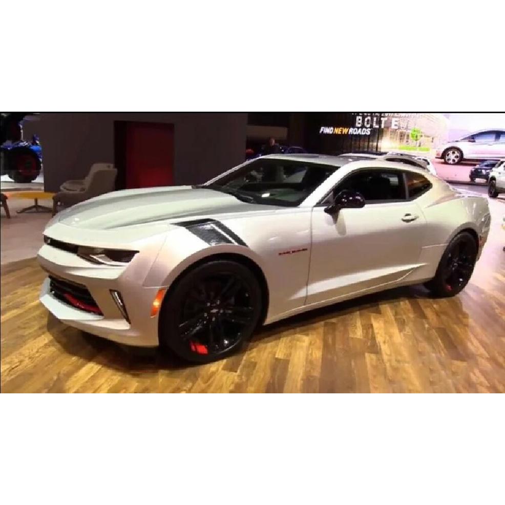 2pcs Glossy Side Fender Hash Marks Stripe Decals Stickers For Chevy Corvette Camaro