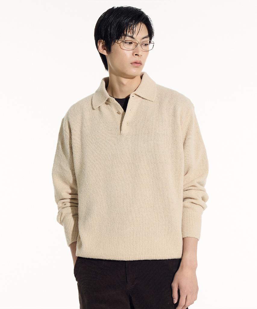 SIECLE Alpaca Polo Knit (Beige)