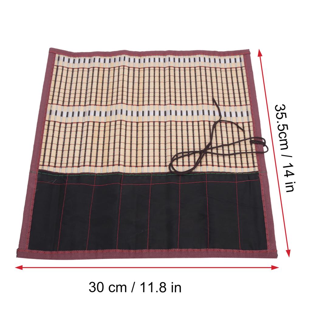 Кисть для рисования, бамбуковая сумка на колесиках, чехол для ручки для каллиграфии, набор для штор, художественные принадлежности