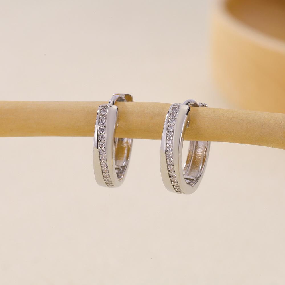 Color Earrings Women'S Jewelry Selection, Fashionable Multi-Style Zircon Earrings Inlaid With Zirconium Exquisite Jewelry