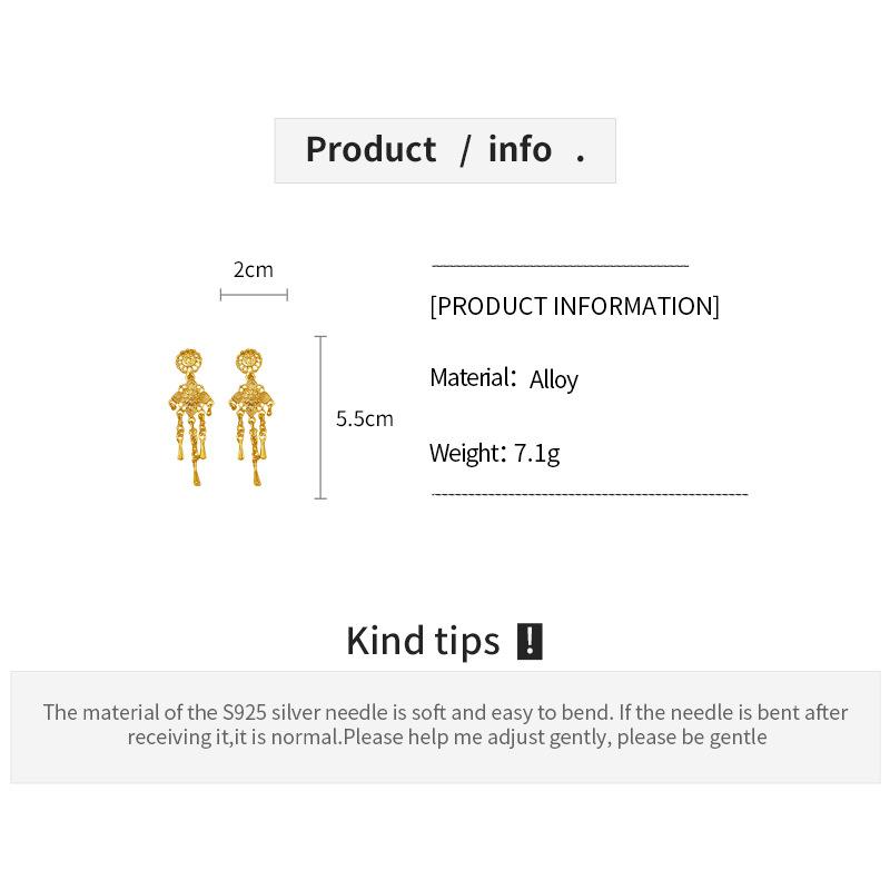 Роскошные серьги Изысканные серьги Богемные кисточки Этнические серьги Модные украшения для вечеринок Золотые серьги