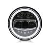 7 Inch Round Led Headlights 6000k/3000k 20000lm Waterproof Aluminum Motorcycle Daytime Running Light
