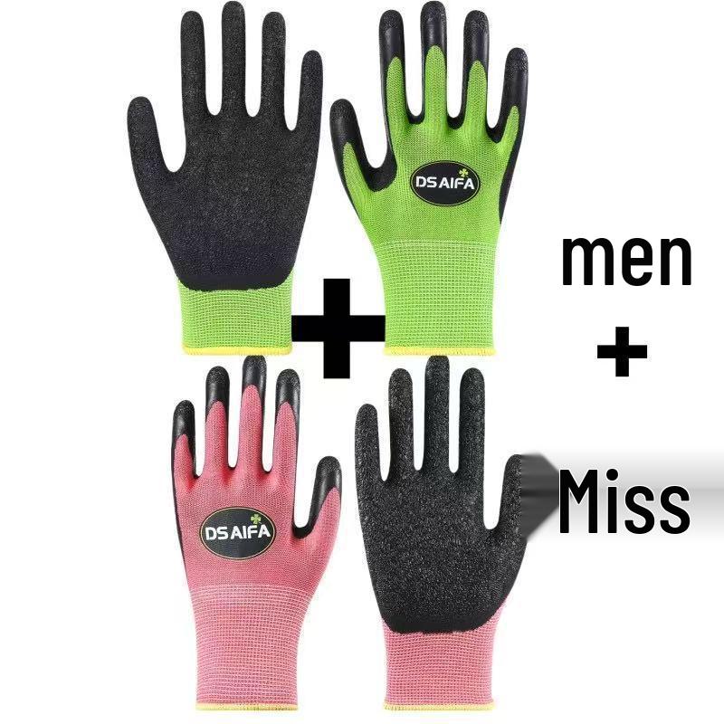 Прочные Садовые Перчатки с Защитой от Порезов и Проколов - Нескользящие Цветочные Рабочие Перчатки