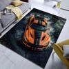 Orange Racing Car Print Carpet for Bedroom Living Room Bedside Sofa Floor Mat Modern Home Decor Area Rug Large Size