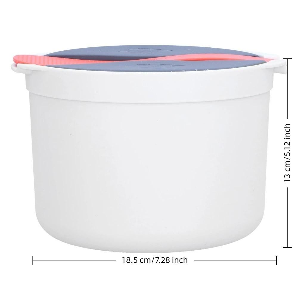 PP Material Rice Steamer Pot 2L Microwave Cookware Set Rice Cooker Steamer For Cooking Vegetables