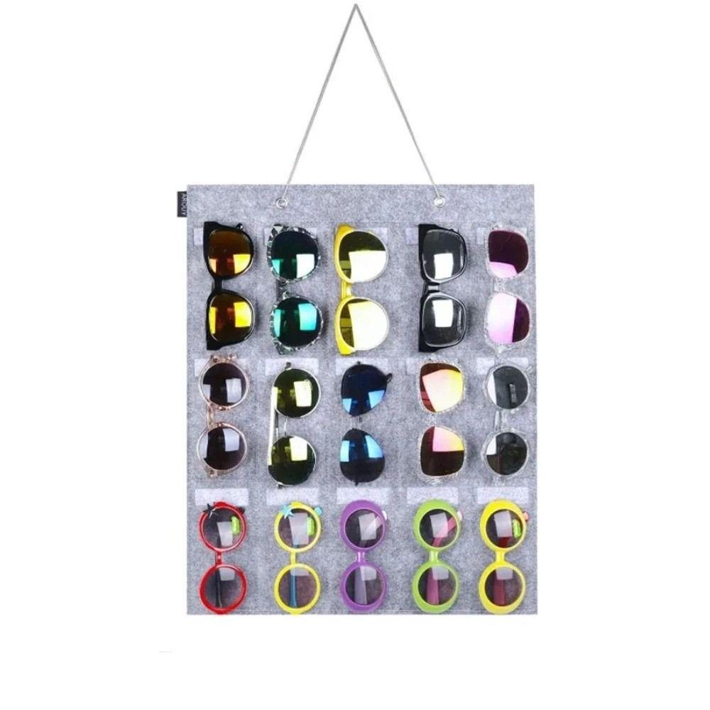 2Pcs Felt Eyeglasses Stand Holder Wall-Mounted Glasses Organizer Rack