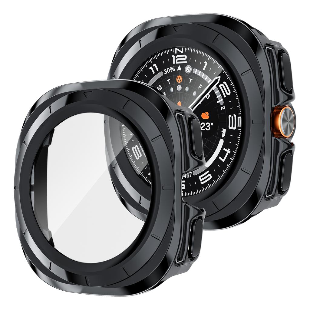 Чехол для Samsung Galaxy Watch Ultra 47 мм аксессуары Закаленное стекло Защита экрана Жесткий бампер из ПК Galaxy Watch 7 8 ultra Чехол