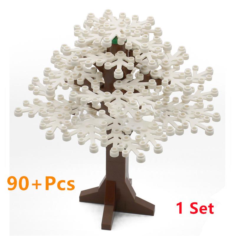Buildings Blocks Tree Flower Sets City Plant Garden Bonsai Forest Natural City Street View Park Jungle MOC Model Toys For Kids