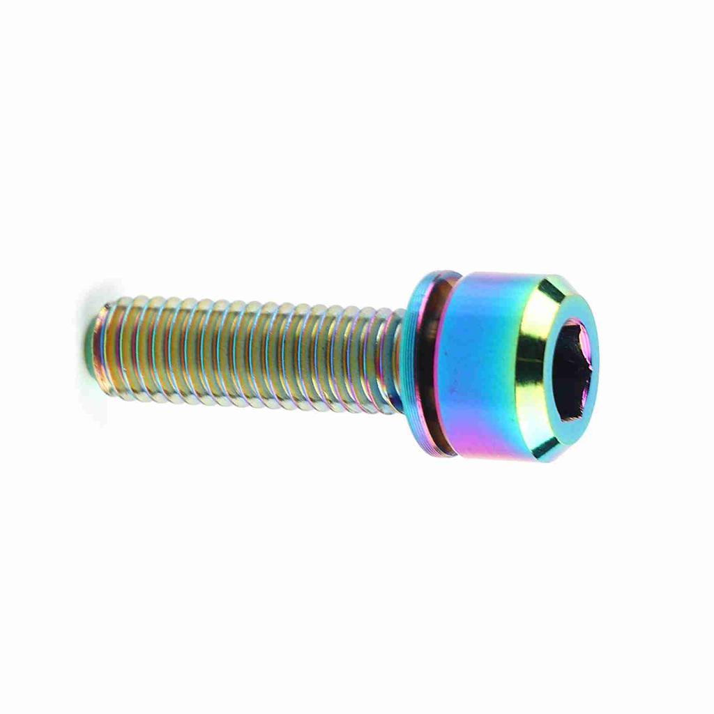   Alloy   Tapered   Screw With Washer For Mountain Bike(colorful)
