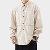 American Cityboy Loose Trend Long-Sleeve Work Shirt: Men's Casual Spring/Autumn Jacket